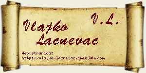 Vlajko Lačnevac vizit kartica